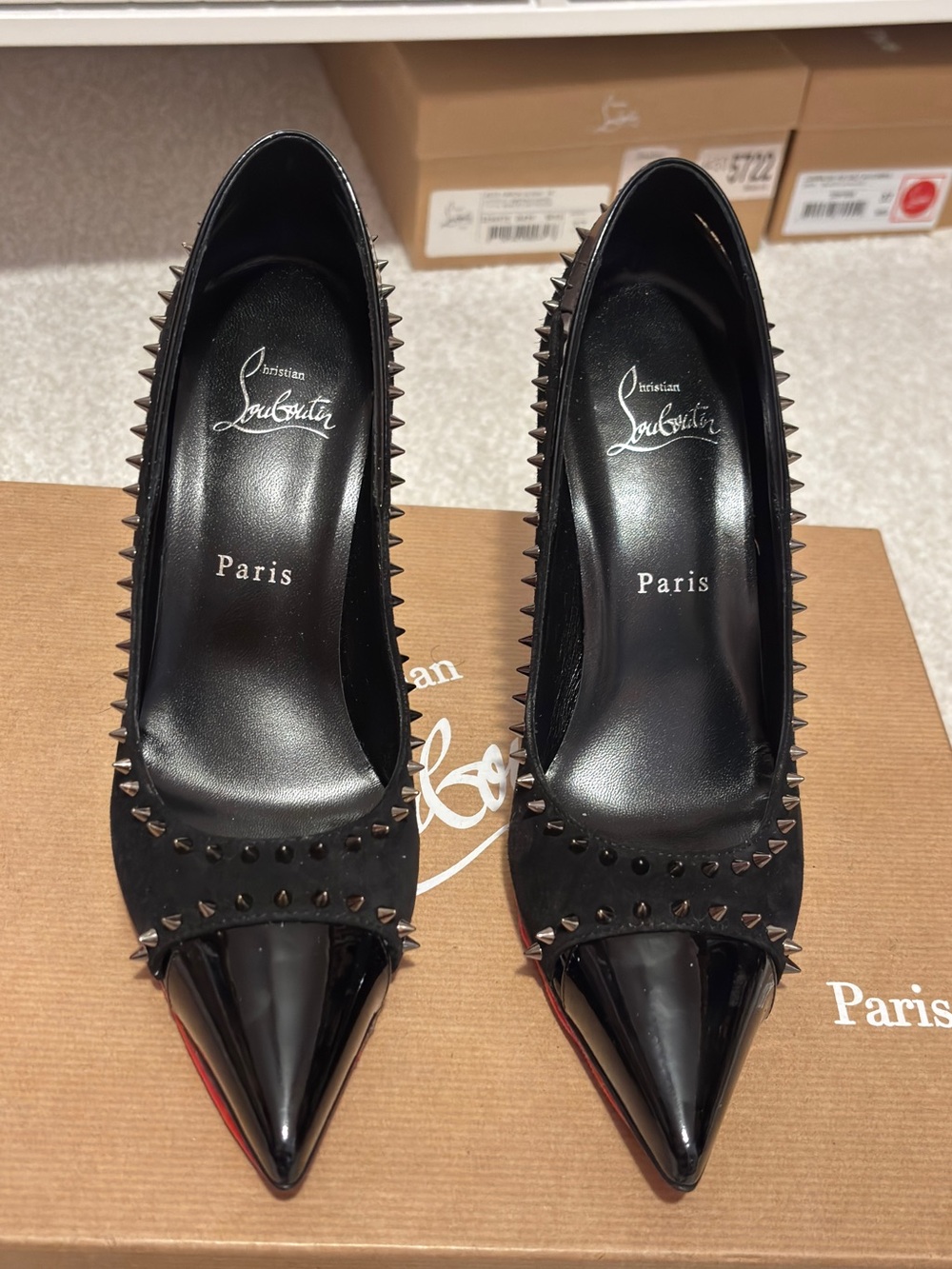 Christian Louboutin Duvette Spikes 85 Pumps